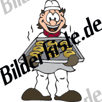 Handwerker: Bcker mit Brtchen (nicht animiert)