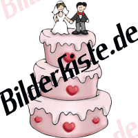 Wedding: Bridal pair on weddingcake