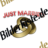 Hochzeit: Eheringe Just Married (nicht animiert)