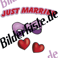 Hochzeit: Just Married (nicht animiert)