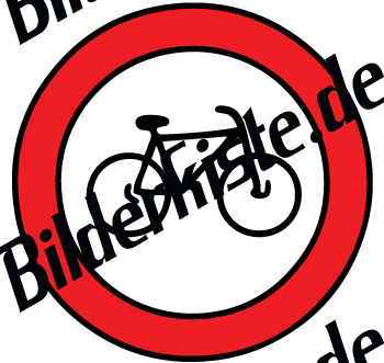 Bicycle prohibition sign