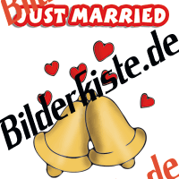 Hochzeit: Hochzeitsglocken Just Married (nicht animiert)