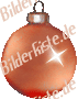 Weihnachten: Christbaumkugel - orange (animiertes GIF)