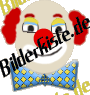 Mardi Gras: Clown with bow tie (animated GIF)