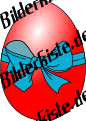Ostern: Osterei - Ei mit Schleife rot (nicht animiert)