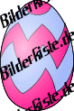 Easter: Easter egg - jagged pink, blue egg  (not animated)