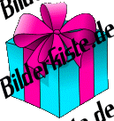 Geburtstag: Geschenke -  Geschenk blau (nicht animiert)