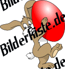 Ostern: Hase - trgt Osterei (rot) (nicht animiert)