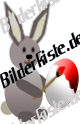 Ostern: Hase - bemalt Ei (rot) (animiertes GIF)