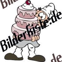 Bcker mit Torte