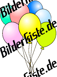 Luftballone: Luftballon - mehrere bunt 3 (nicht animiert)