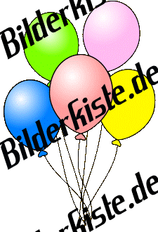 Luftballone: Luftballon - mehrere bunt 5 (nicht animiert)
