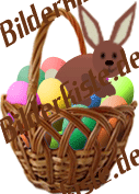 Easter: Easter basket - with bunny 1 (animated GIF)