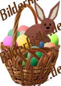 Ostern: Osterkorb - mit Hase 1 (animiertes GIF)