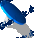 Thumbtacks: flat - blue (not animated)
