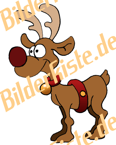 Christmas: Reindeer - with bell (not animated)
