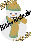 Winter: Snowmen - with scarf (animated GIF)
