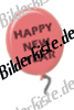 Silvester: Luftballons - roter Ballon (animiertes GIF)