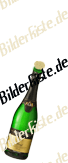 Silvester: Sekt - Korken knallt aus Flasche  (animiertes GIF)