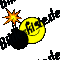 Smilies: Smilie mit Bombe (animiertes GIF)