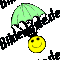 Smilies: Smiley on a parachute (animated GIF)