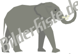 Animals: Elephants - elephant lifted trunk (not animated)