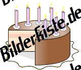 Geburtstag: Torten - mit Kerzen angeschnitten  (nicht animiert)