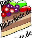 Geburtstag: Torten - Stck Torte 5 mit Obst (nicht animiert)