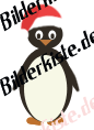 Weihnachten: Pinguin - mit Nikolausmtze (animiertes GIF)