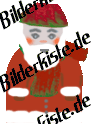 Babbo Natale con sciarpa e berretto di lana