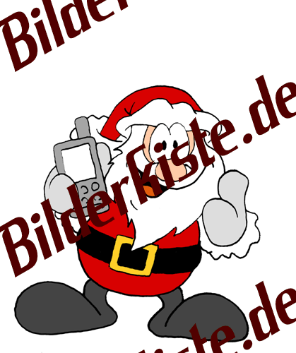 Christmas: Santa Claus - with mobile phone (not animated)