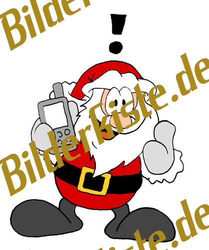 Christmas: Santa Claus - with mobile phone idea (not animated)