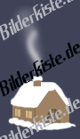 Winter: Huts - smoke out of the chimney (animated GIF)