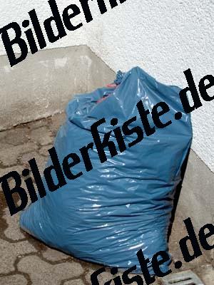 Garbage bag at the wall