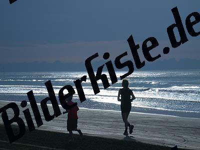 Jogger at the beach