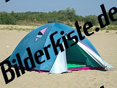 Zelt am Sandstrand