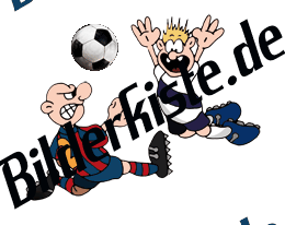Fu�ball: Ein Spieler gr�tscht in den Anderen (nicht animiert)