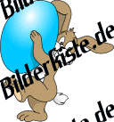 Ostern: Hase - tr�gt Osterei (blau) (nicht animiert)