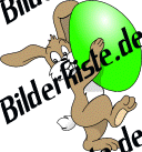 Ostern: Hase - tr�gt Osterei (gr�n) (nicht animiert)