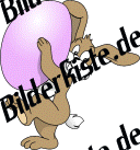 Ostern: Hase - tr�gt Osterei (rosa) (nicht animiert)
