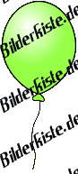 Luftballone: Luftballon - einzeln gr�n (nicht animiert)
