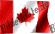 Bandiera canadese al vento