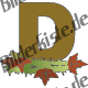 Letter D with foliage