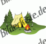 Camping in a forest