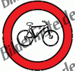 Bicycle prohibition sign