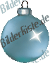 Weihnachten: Christbaumkugel - blau (animiertes GIF)