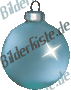 Christmas: Glitter ball - blue (animated GIF)