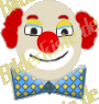 Mardi Gras: Clown with bow tie (not animated)