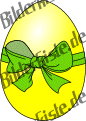 Easter: Easter egg - egg with bow yellow 1 (not animated)