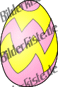 Ostern: Osterei - gezacktes Ei gelb/pink (nicht animiert)